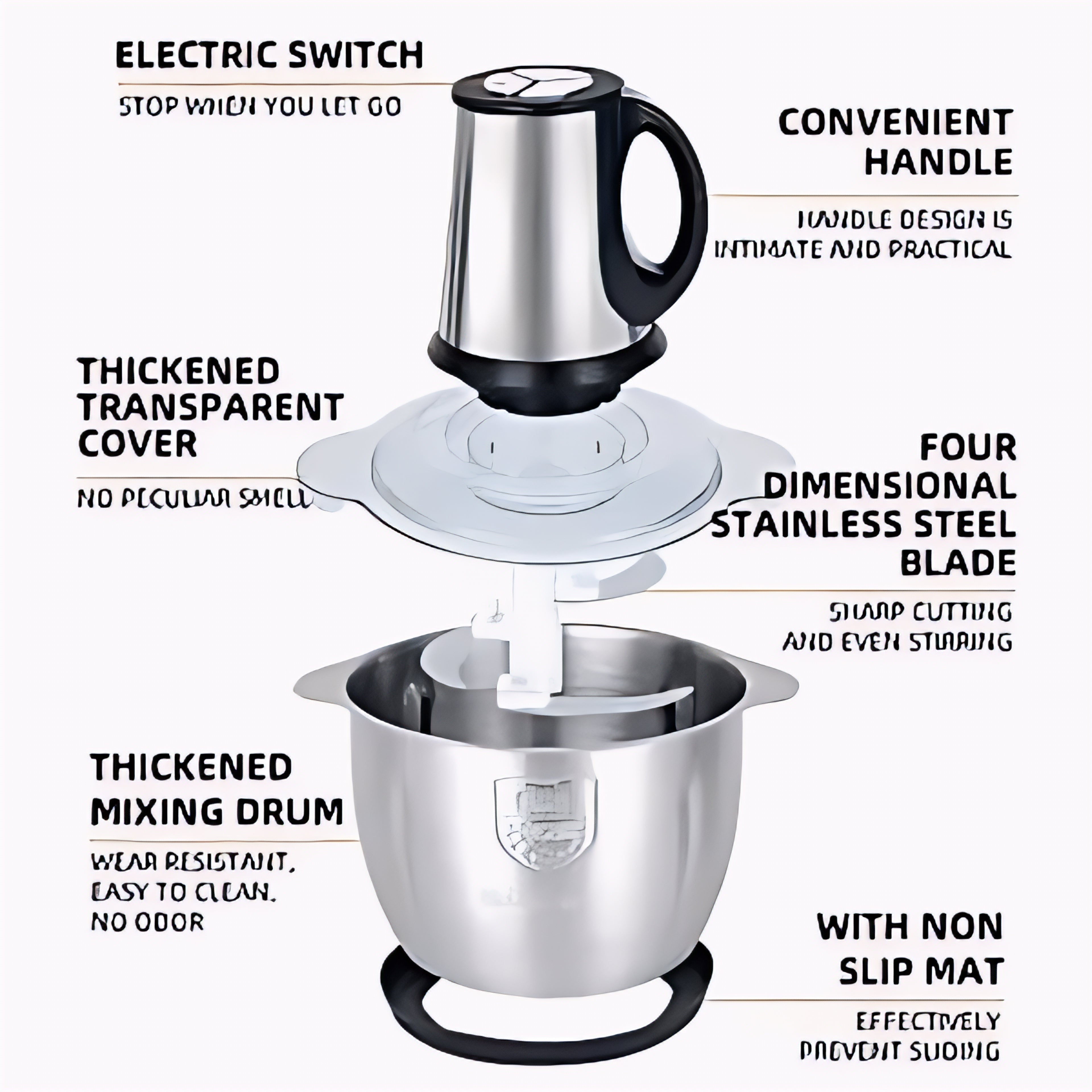 Stainless Steel Electric Chopper